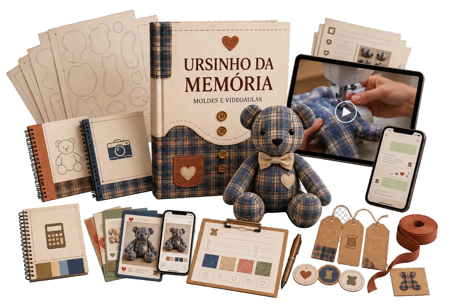 Tudo que você recebe no Plano Profissional de Ursinhos da Memória